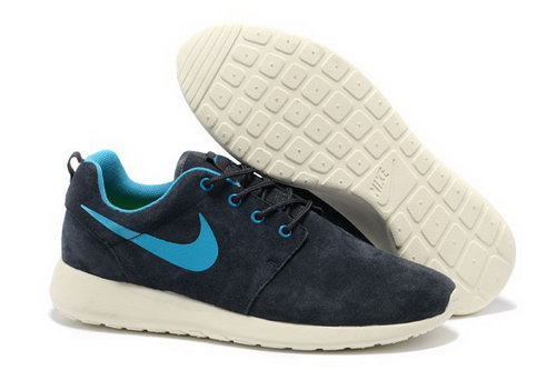 Hot Sale Nike Roshe Mens Running Shoes Wool Skin Online Blue White Usa